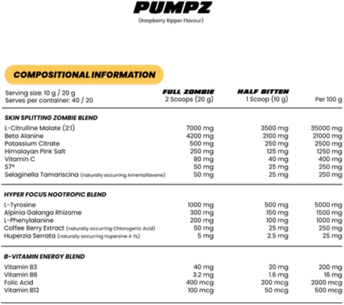 Zombie Labs Pumpz Non-Stim