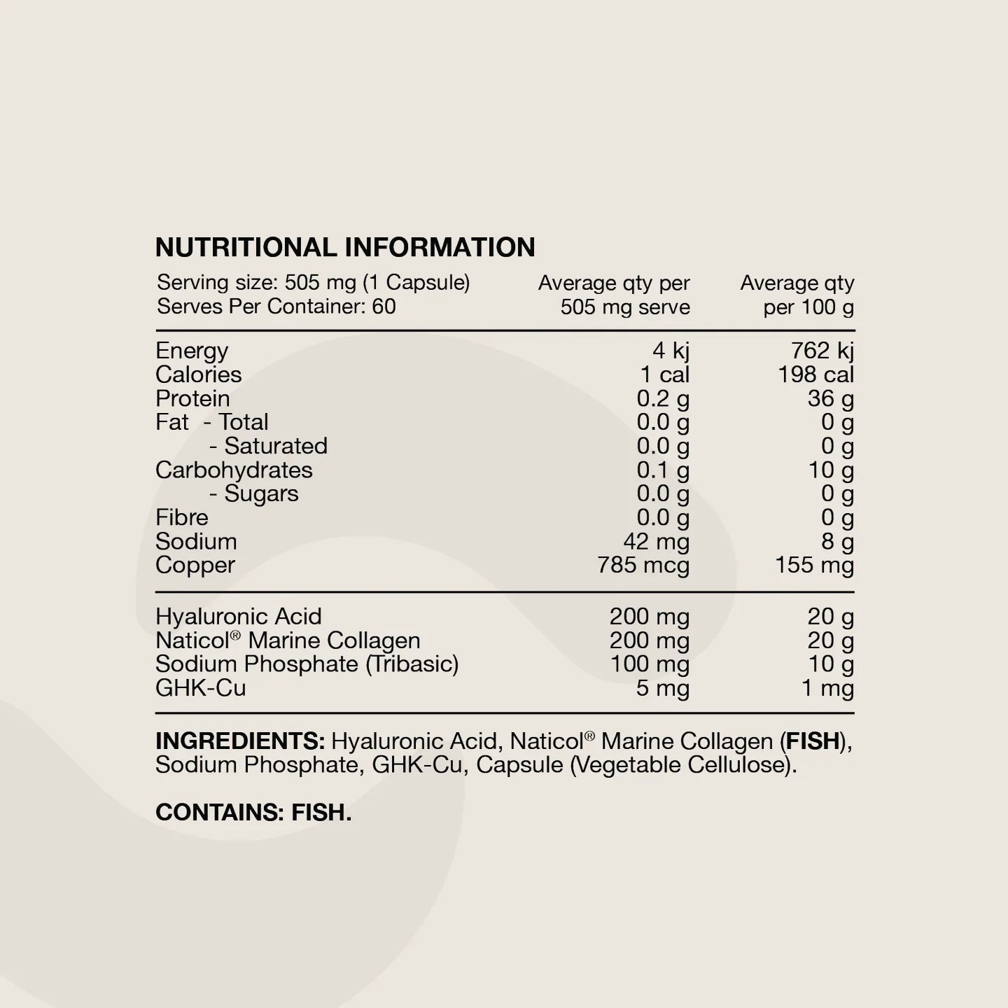 Switch Nutrition Essentials Hair + Skin GHK-CU Hyaluronic Acid + Marine Collagen