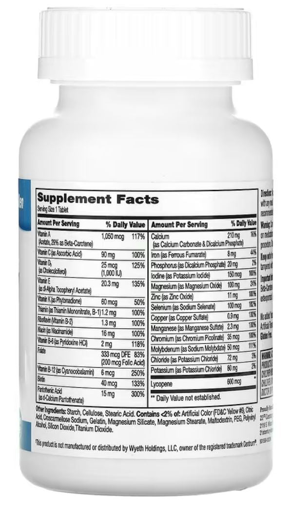 21st Century Sentry Multivitamin & Multiminerals
