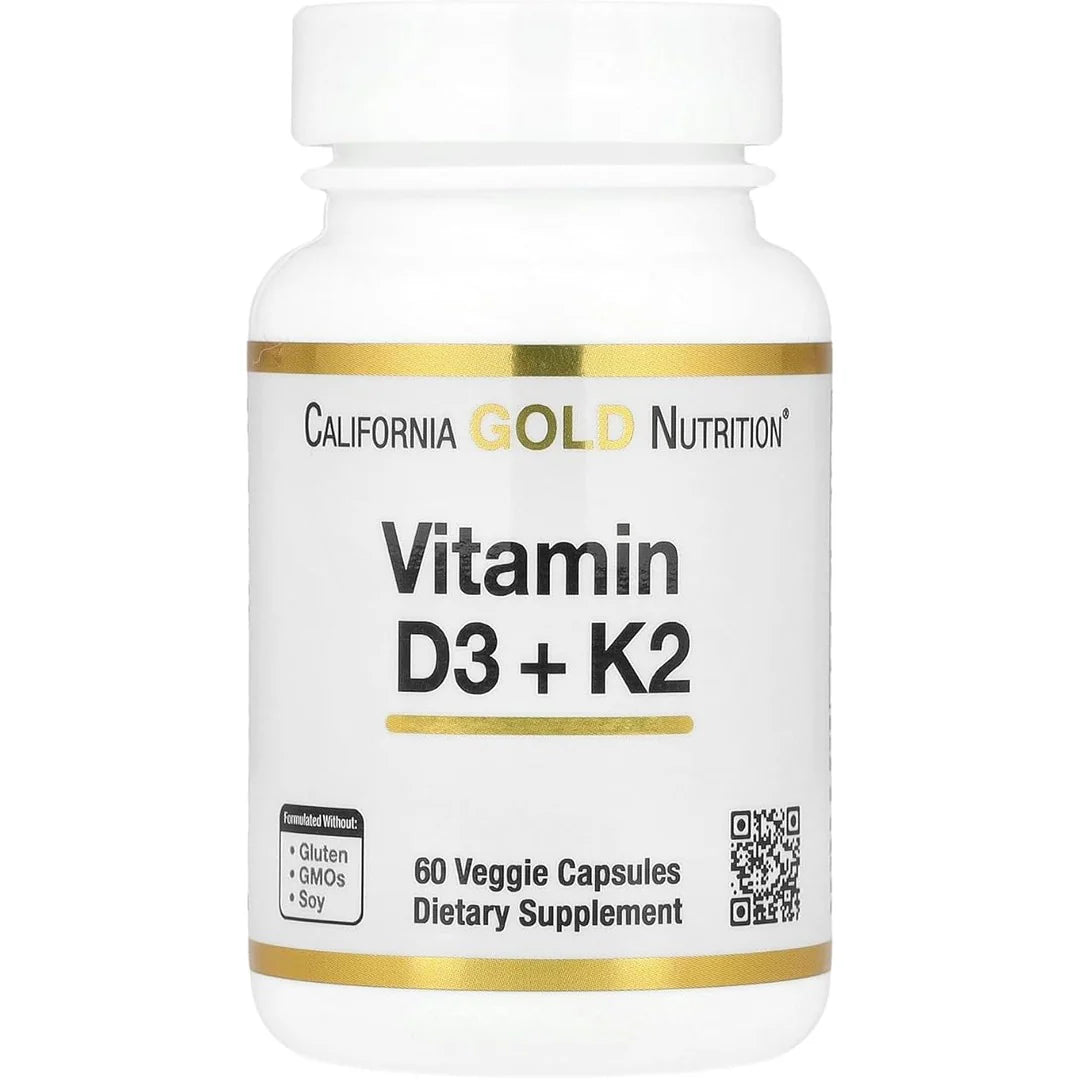 California GOLD Nutrition Vitamin D3 (5000 iu) + K2 60 veg capsules