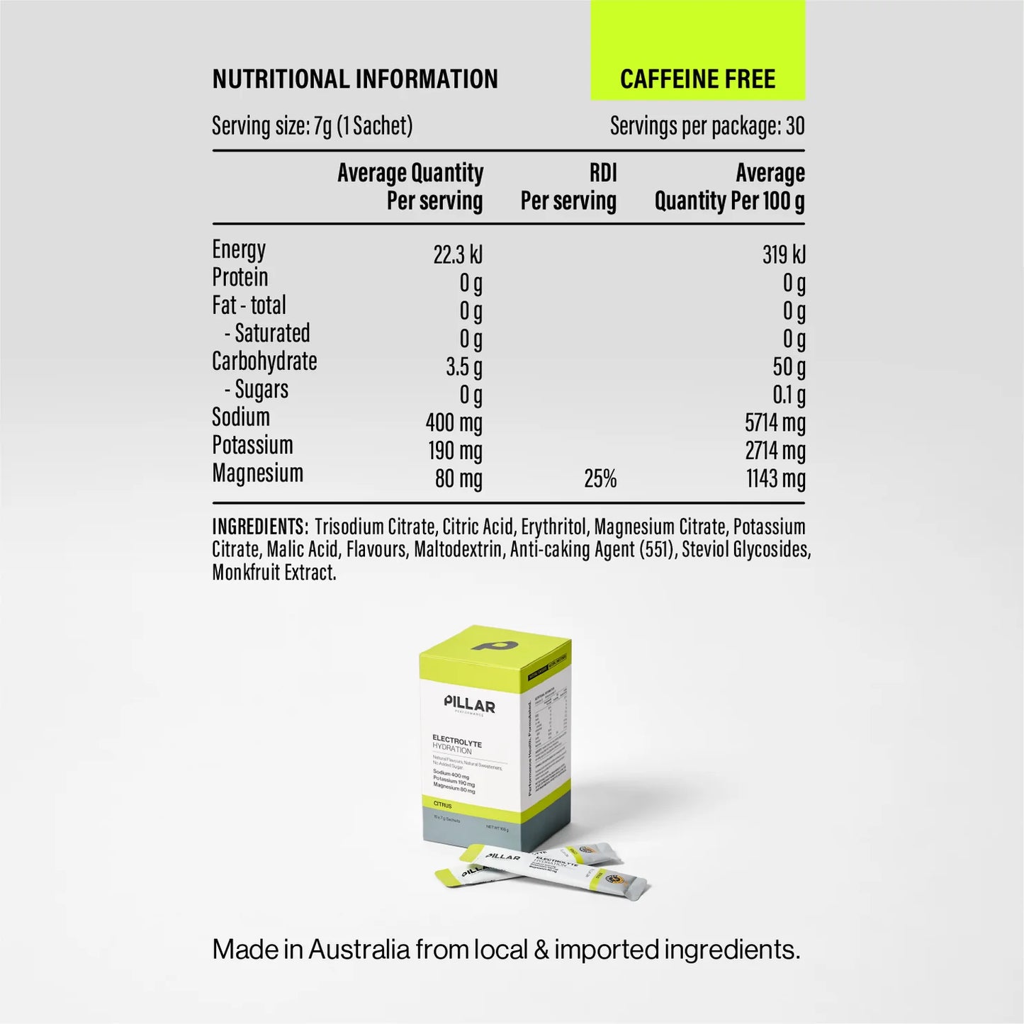 Pillar Electrolyte Hydration