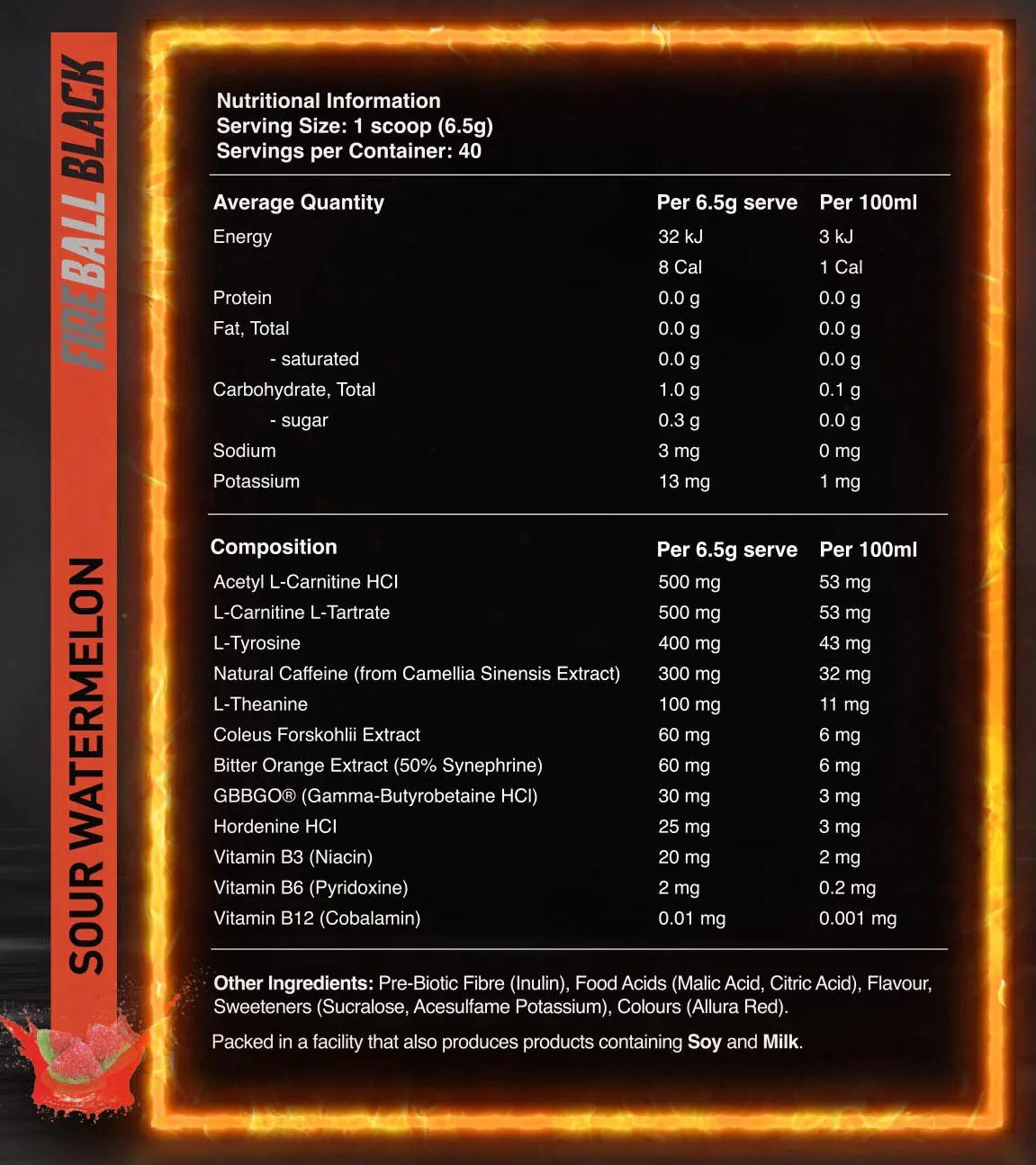 Red Dragon Nutritionals Fireball Black
