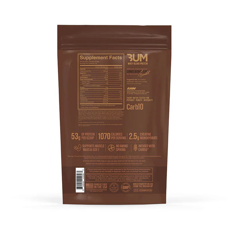 RAW Nutrition BUM Mass Gainer 12LB