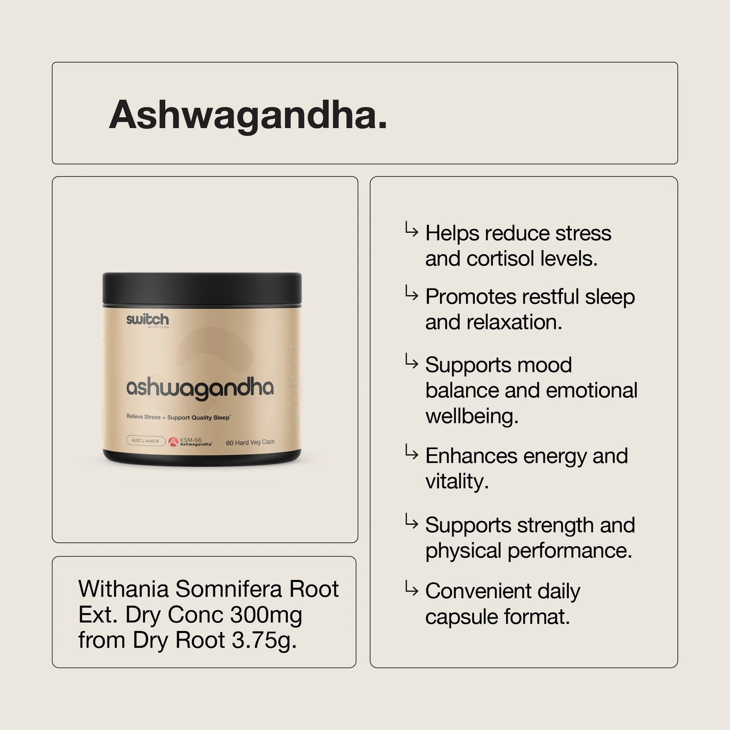 Switch Nutrition Ashwagandha