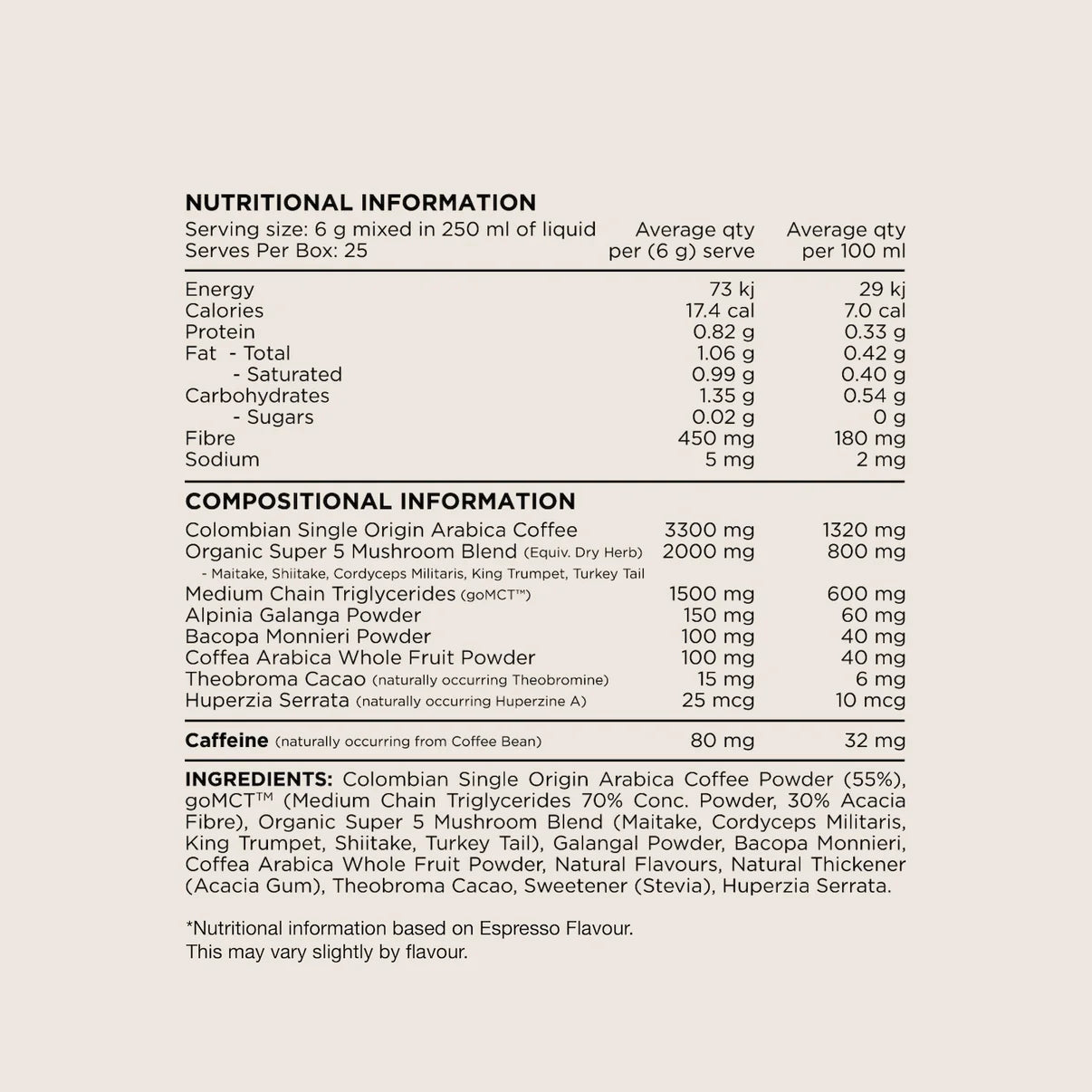 Switch Nutrition Mushroom Coffee 25 serve