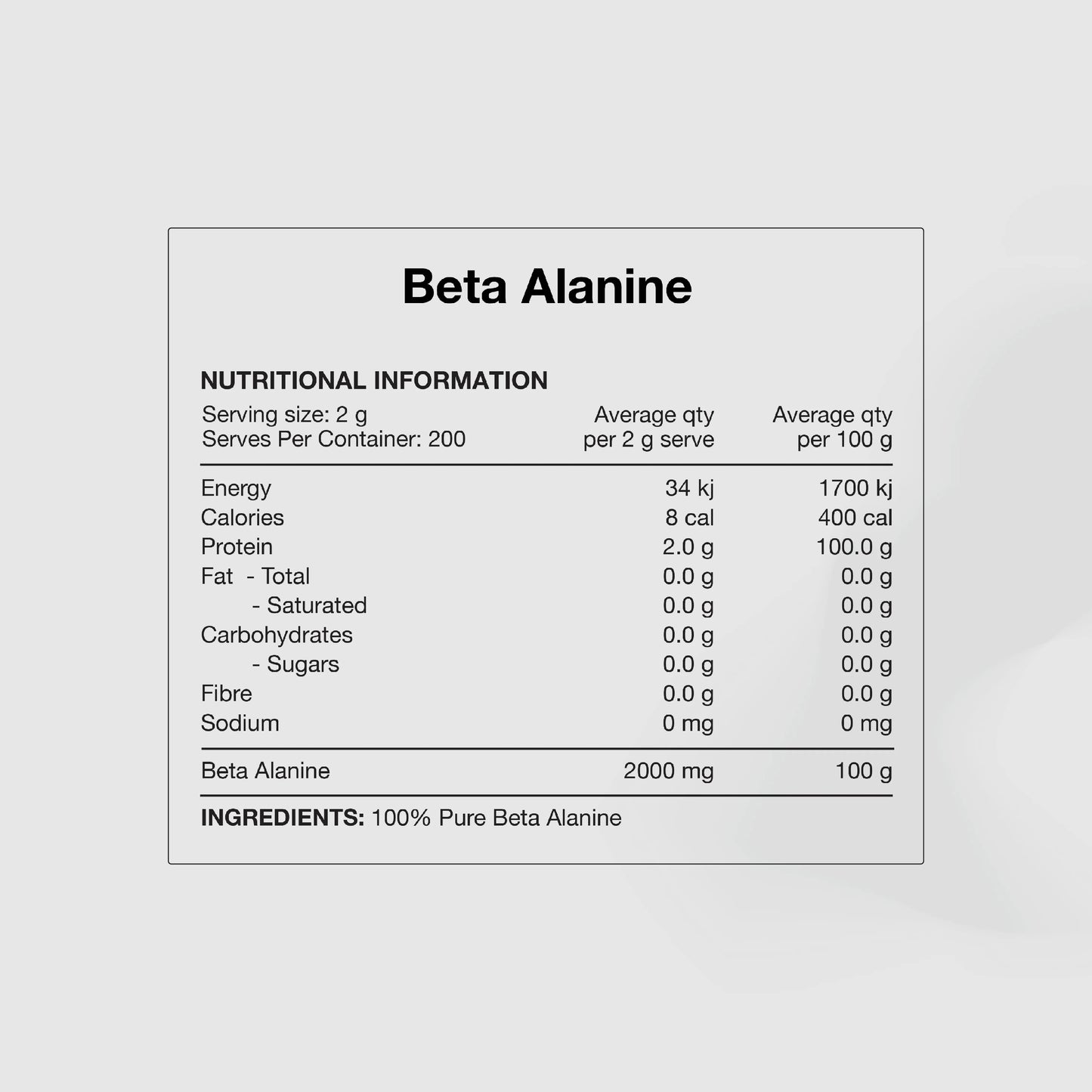 Switch Nutrition Essentials Beta Alanine