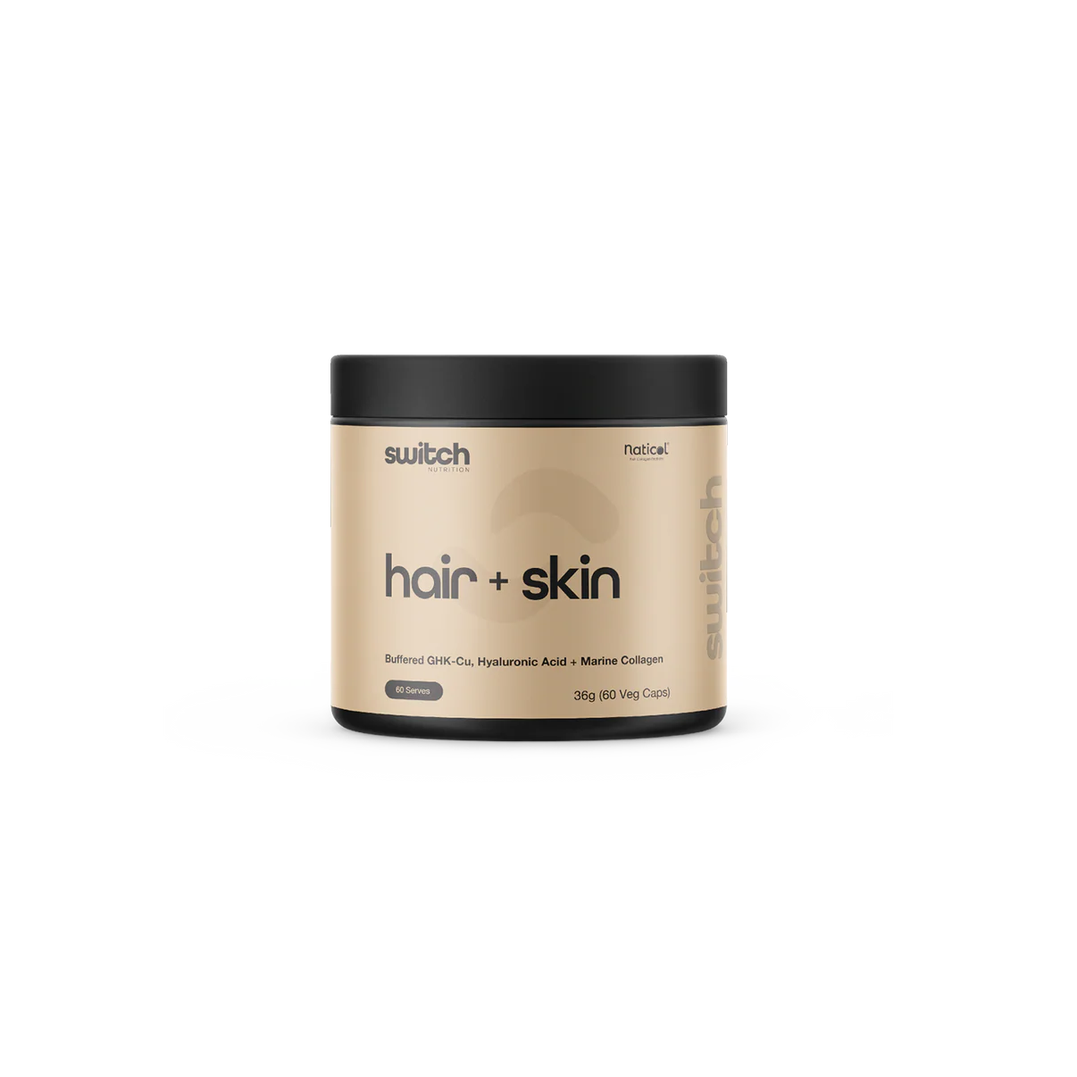 Switch Nutrition Essentials Hair + Skin GHK-CU Hyaluronic Acid + Marine Collagen