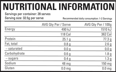 Legit Whey Isolate 25 serve