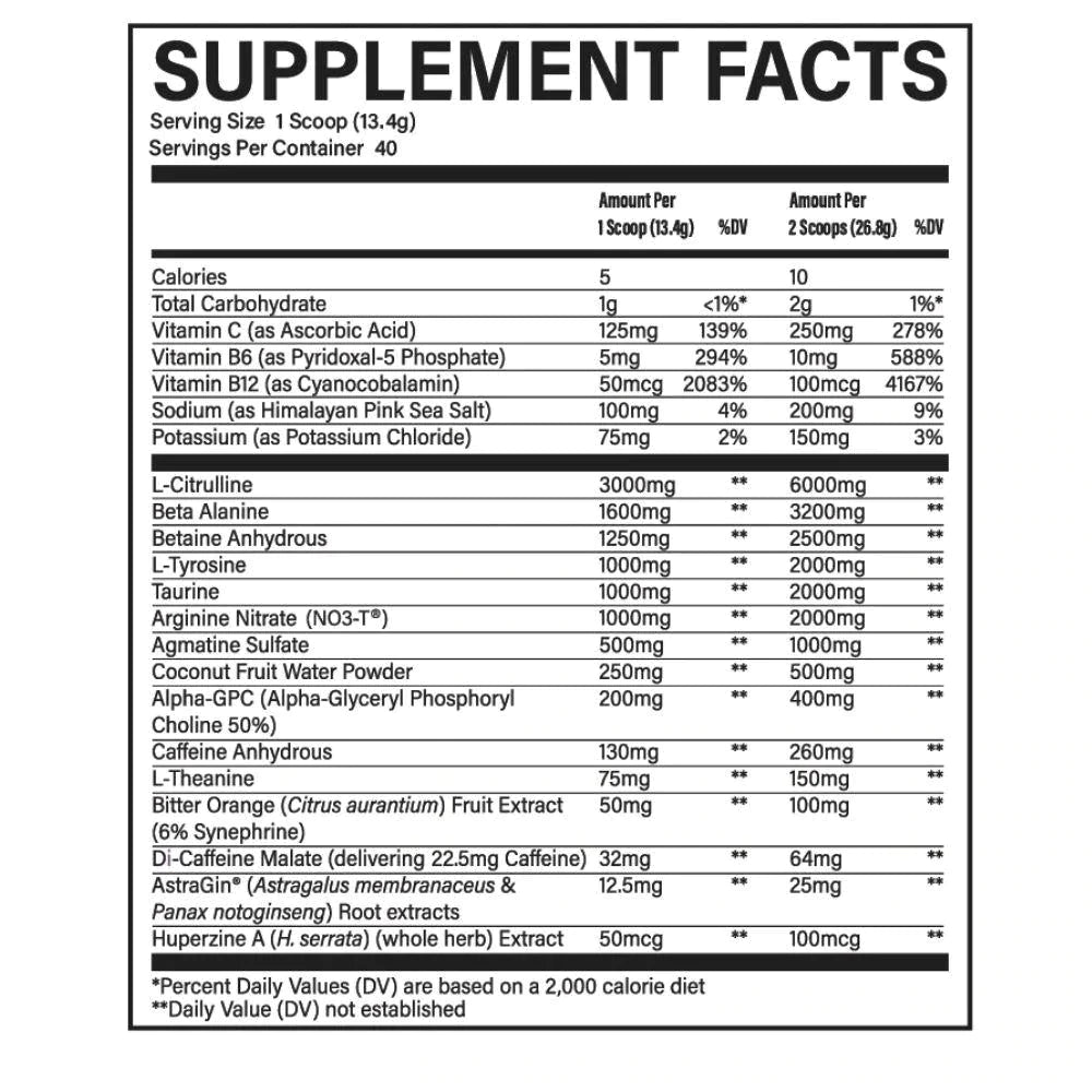 Raw Nutrition CBum Thavage Pre-workout